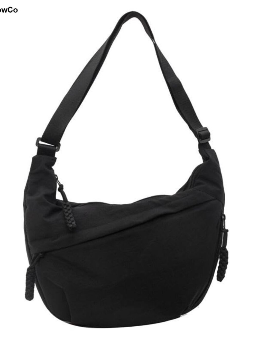 Nylon Crescent Crossbody Bag Adjustable Shoulder Strap Lightweight Travel